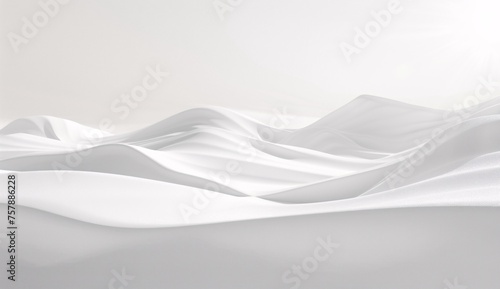 Snowy Mountain Peaks in White A Stunning Winter Scene Generative AI