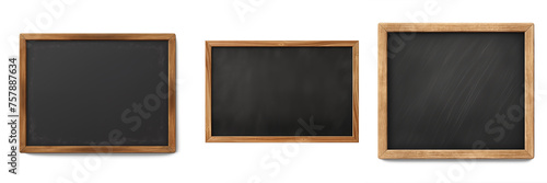 blackboard with chalk isolated on white background.