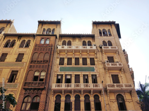 Triesta building or Central Bank building) designed by the Slovenian-Italian architect Antonio Lasciac in 1910. The building - Kasr El Nile Street, downtown Cairo, Egypt	