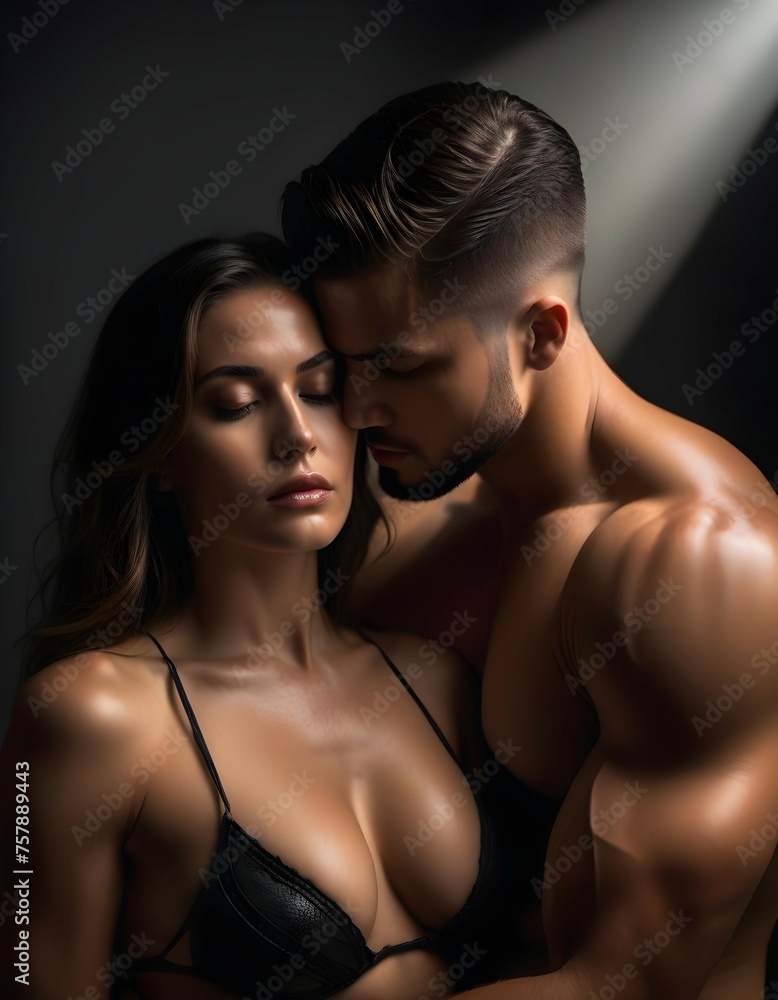 Sexy couple in low light Sexy couple in low light