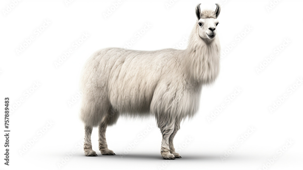 Llama Isolated on white background Llama Isolated on white background