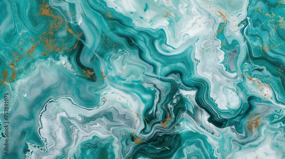 Marble background with a colors of teal and blue. Wallpaper, background