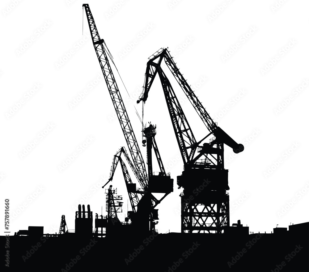 construction sillhouette site vector illustration construction sillhouette site vector illustration