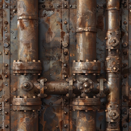 Rusty Gears and Pipes A Steampunk-Inspired Artwork Generative AI