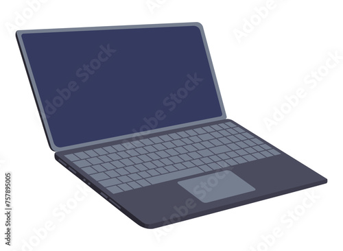 Design element for successful start up, starting new business project banner, computer. Starting launch, entrepreneurial concept. Vector cartoon illustration