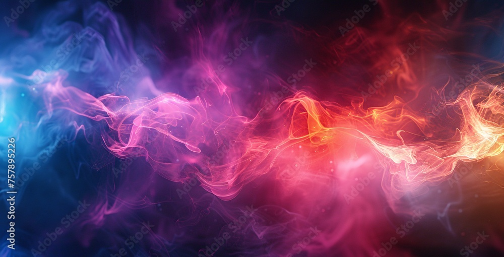Purple and Orange Smoke A Colorful Blend for the Month of Love Generative AI