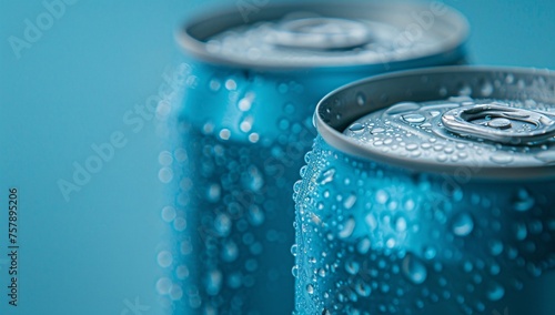 Splashing Out Blue Can Coolers for a Hydrating Summer Generative AI