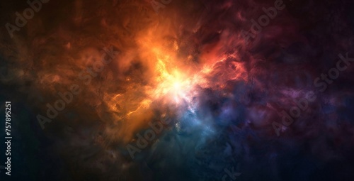 Galaxy Glow A Celestial Splash of Color Generative AI