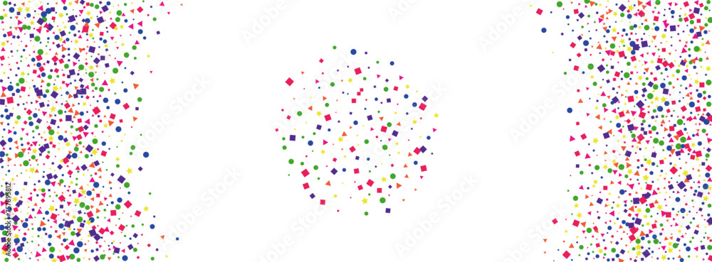 Bright Round Background White Vector. Confetti Summer Card. Colorful Holiday. Multicolored Element Prize. Circle Celebrate Texture. Bright Round Background White Vector. Confetti Summer Card. Colorful Holiday. Multicolored Element Prize. Circle Celebrate Texture.