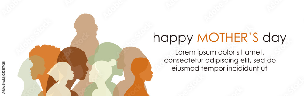 Happy Mother's Day card. Modern color design.