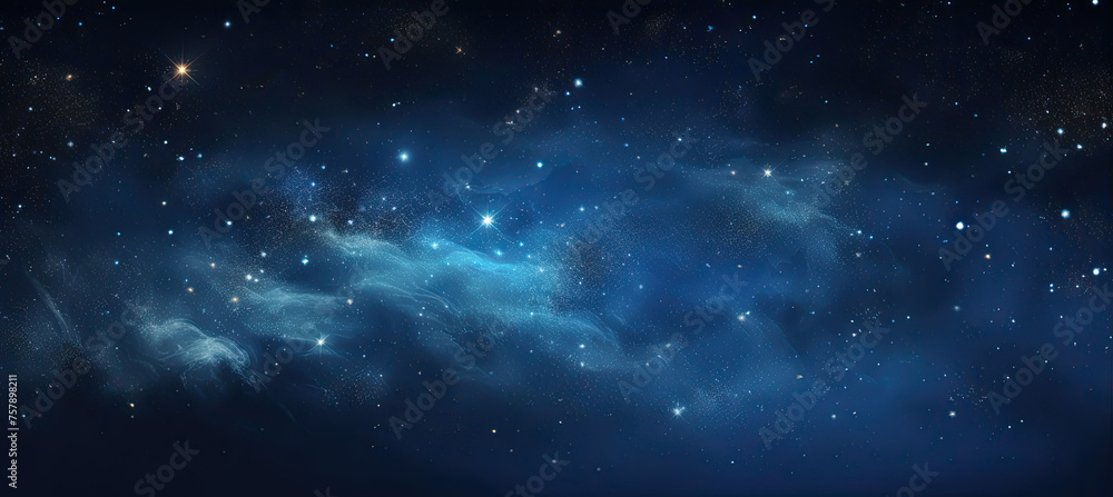 Naklejka premium The cosmos filled with countless stars