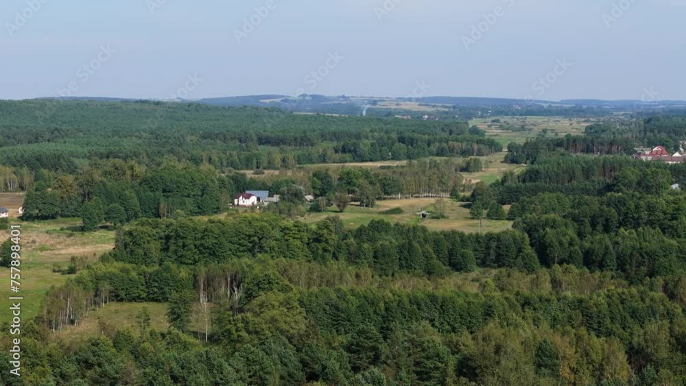 Beautiful Landscape Forest Krasnobrod Aerial View Poland Beautiful Landscape Forest Krasnobrod Aerial View Poland
