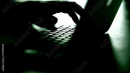 Wallpaper Mural Businessman hands type on laptop keyboard business 4K Hands touch typing on laptop notebook keyboard sit at home office desk working online. Technology and business concept close up side view. Torontodigital.ca