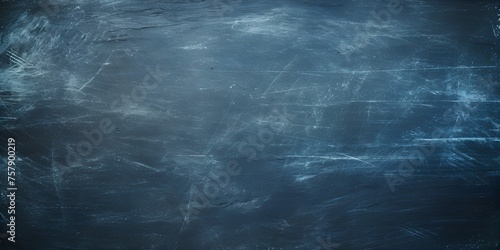 Blue Chalk and Paint on Blackboard Background in Trendy Style, Chalk, blackboard, blue photo