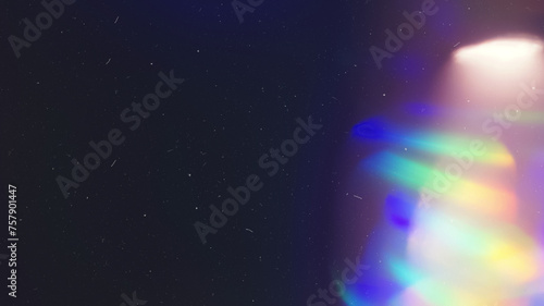 Vibrant Colored Dusted Holographic Rainbow Flares: Perfect for Creative Design and Art Projects. Spectacular Spectrum of Light.