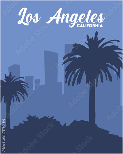 Los Angeles California with beautiful view