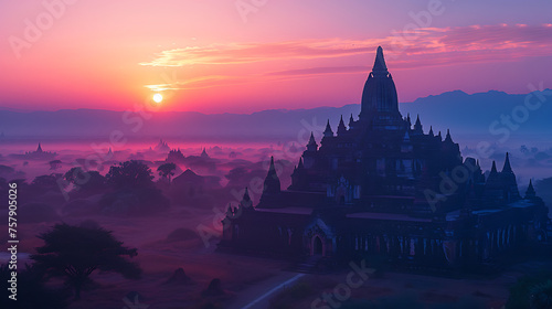 temple at sunrise