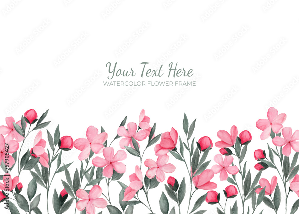 Manual painted of pink flower watercolor as background frame.
Manual painted of pink flower watercolor as background frame.
