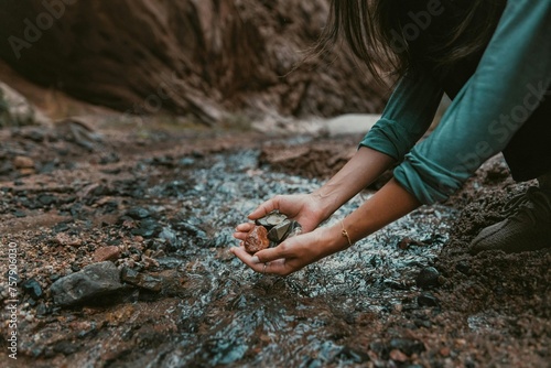 Finding Precious Rocks in Mountain Water