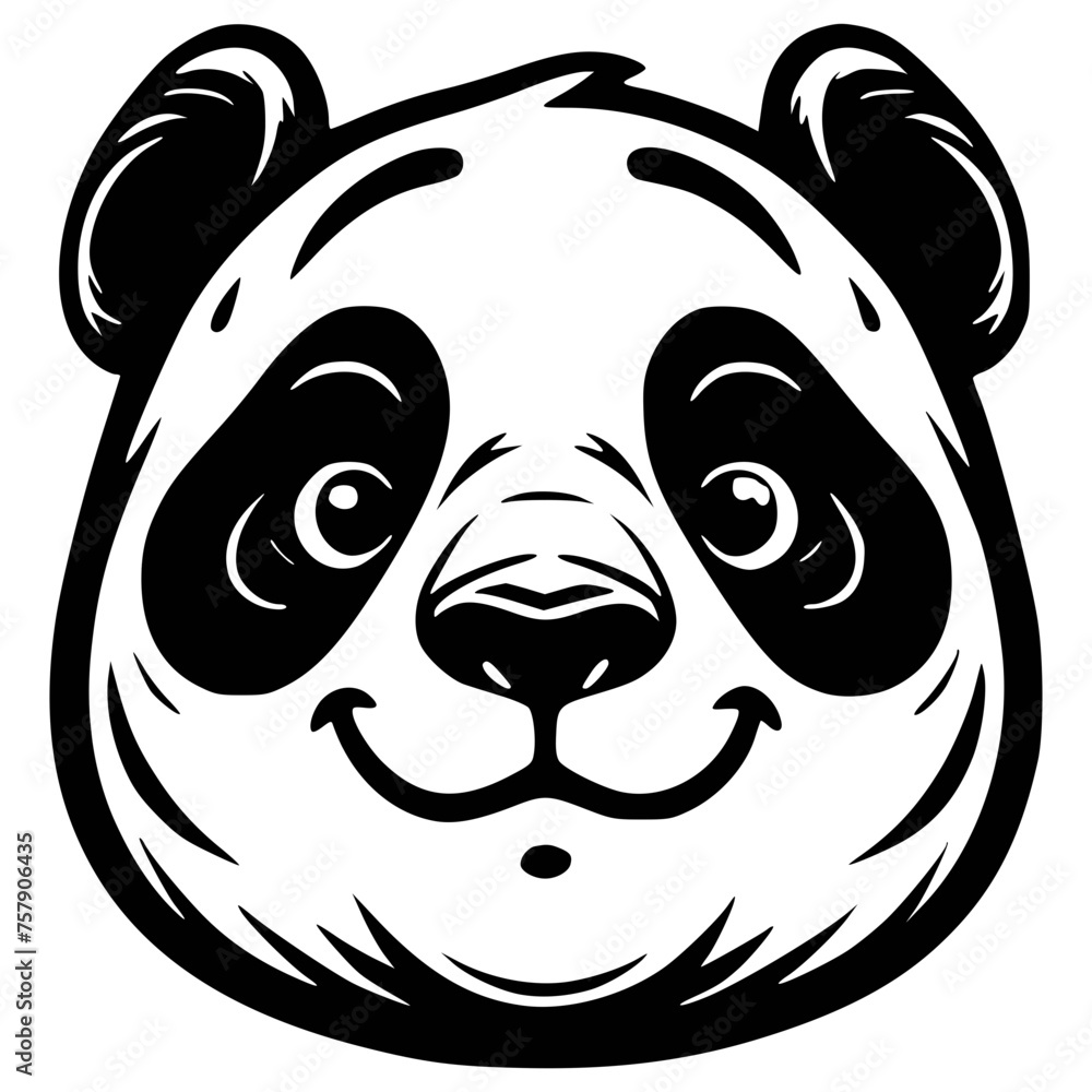 Vetor de Panda Face, Panda Head, Panda Svg Clipart Vector Cricut ...
