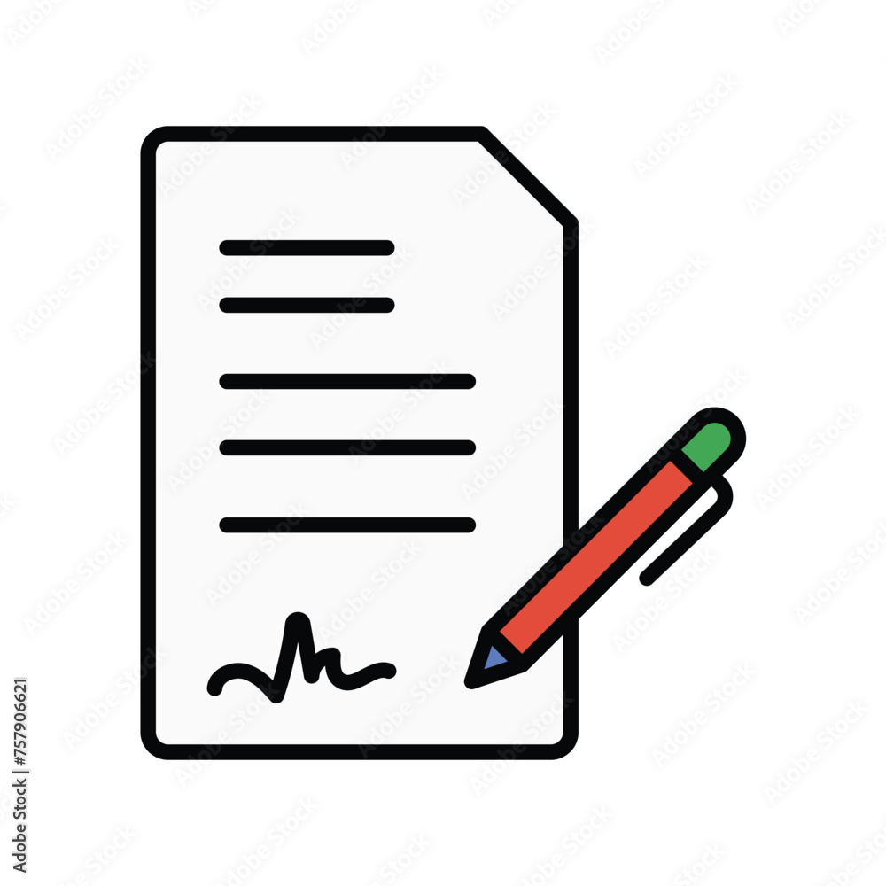 agreement icon with white background vector stock illustration agreement icon with white background vector stock illustration