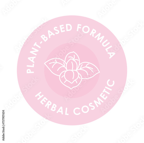 Plant based formula, herbal cosmetic package logo