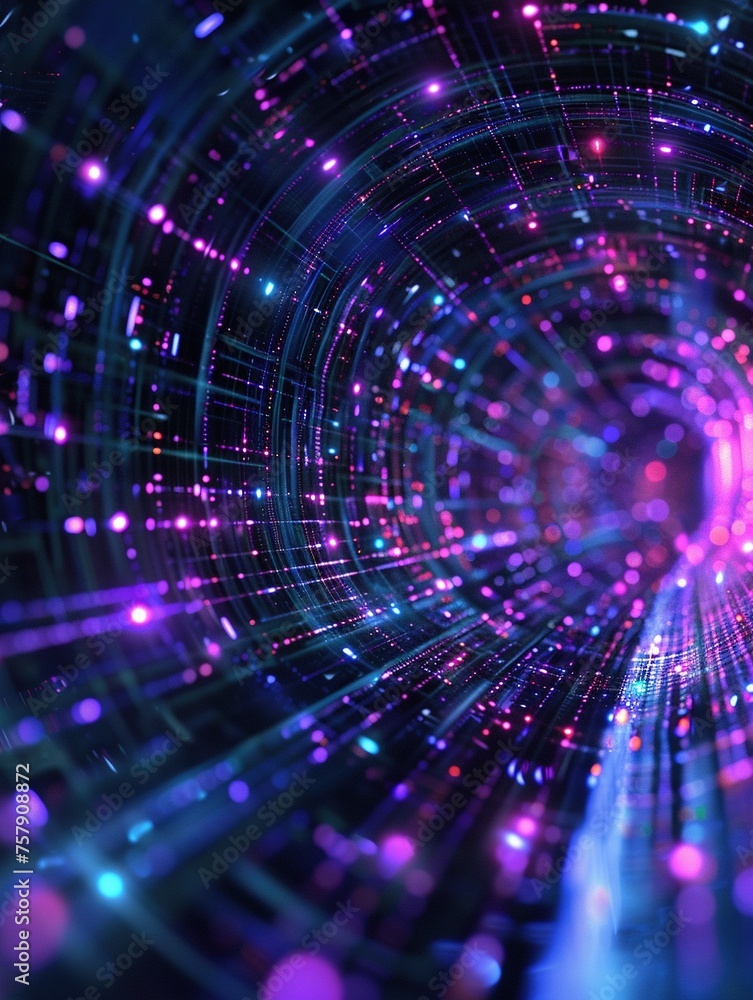 Techno Network: Neon Waves and Bokeh Lights,Futuristic Data Flux: Neon Wave Dynamics Techno Network: Neon Waves and Bokeh Lights,Futuristic Data Flux: Neon Wave Dynamics
