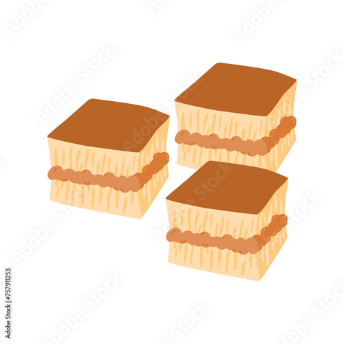 Indonesian pancake or terang bulan illustration