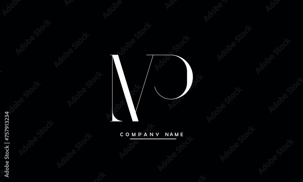 MP, PM, M, P Abstract Letters Logo Monogram MP, PM, M, P Abstract Letters Logo Monogram