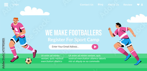 We make footballers, sport camp online website