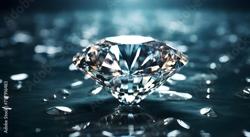 Diamond Brilliance Beneath the Waves: High-Quality High-Key Shimmer