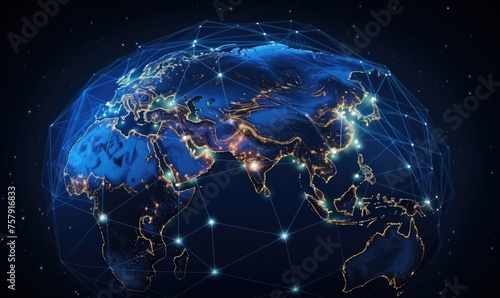 world map, digital connectivity concept