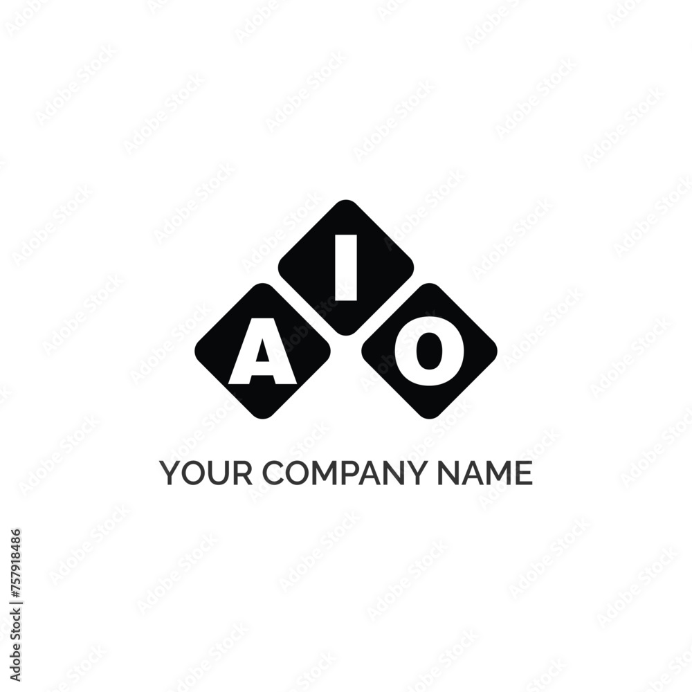 AIO letter logo design on white background. AIO logo. AIO creative ...