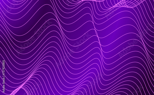 Abstract wavy line purple sounds vector background design