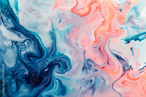 Abstract Swirls of Marble Pastel Colors
