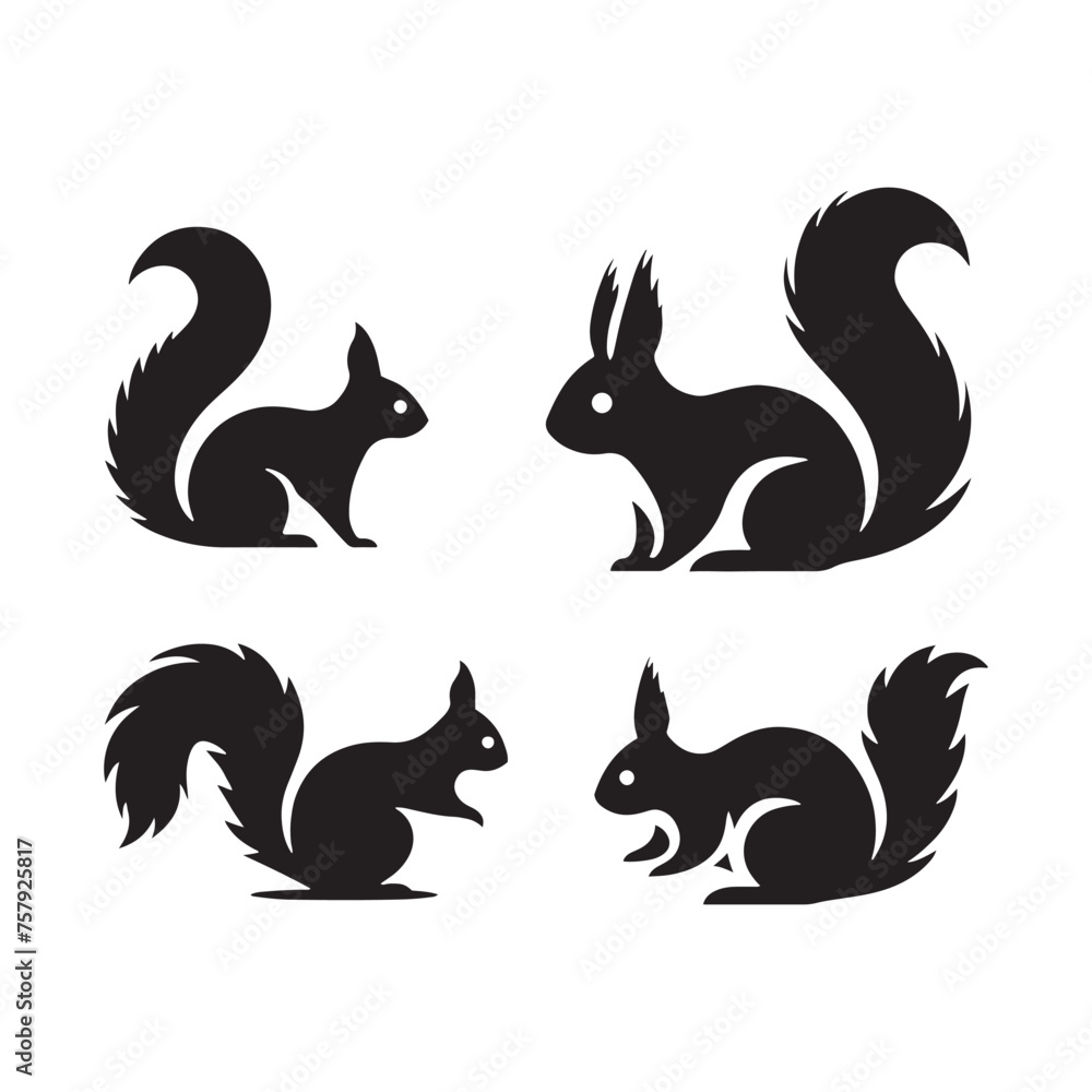 Squirrel Vector Silhouette: A Dynamic Silhouette Capturing the Agile Essence of the Squirrel in Vector Form. Squirrel black illustration. Squirrel Vector Silhouette: A Dynamic Silhouette Capturing the Agile Essence of the Squirrel in Vector Form. Squirrel black illustration.
