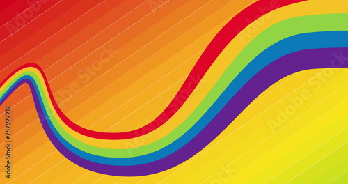 Image of rainbow over gradient background