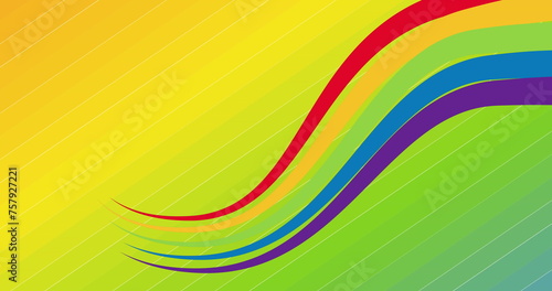 Image of rainbow over gradient background