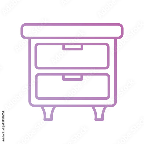 nightstand icon with white background vector stock illustration
