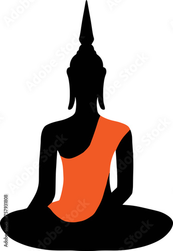 Buddha lotus meditation illustration