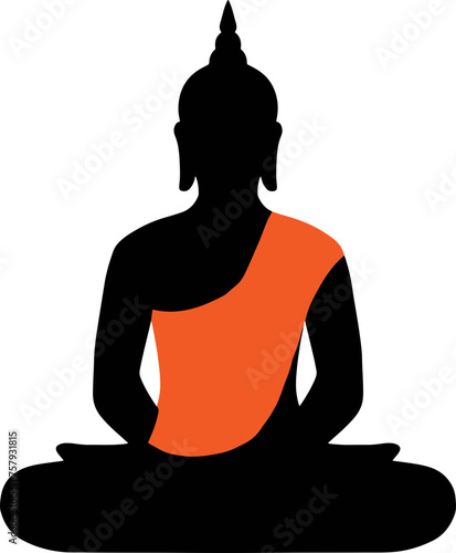 Buddha lotus meditation illustration