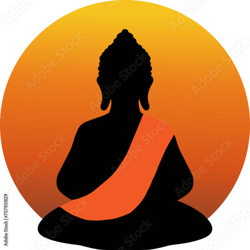 Buddha lotus meditation illustration
