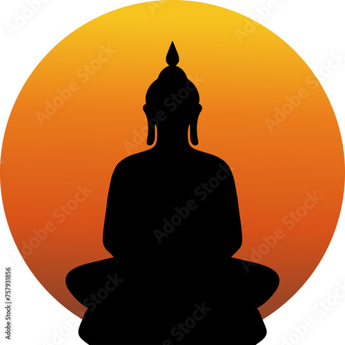 Buddha lotus meditation illustration