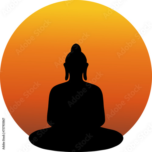 Buddha lotus meditation illustration
