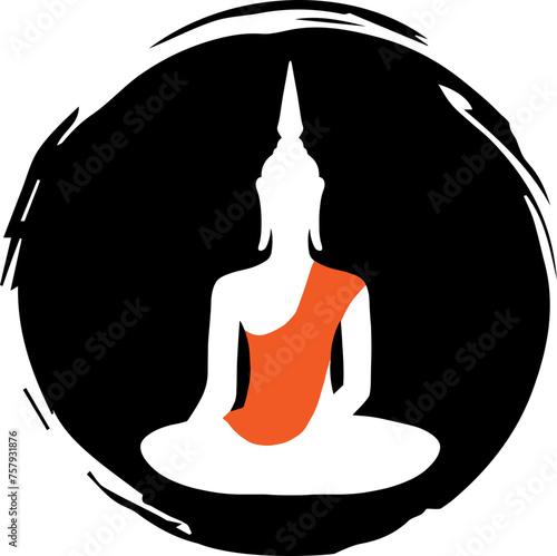 Buddha lotus meditation illustration