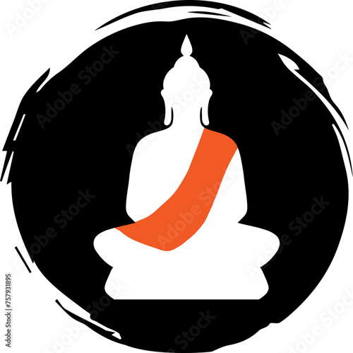 Buddha lotus meditation illustration