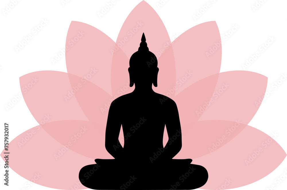 Buddha lotus meditation illustration Buddha lotus meditation illustration