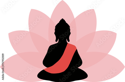 Buddha lotus meditation illustration