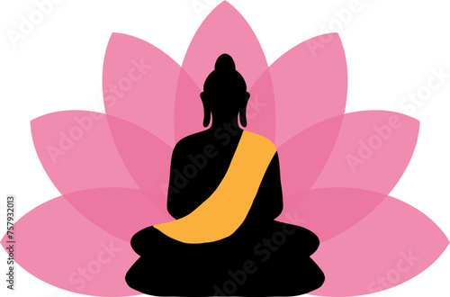 Buddha lotus meditation illustration