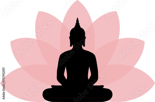 Buddha lotus meditation illustration